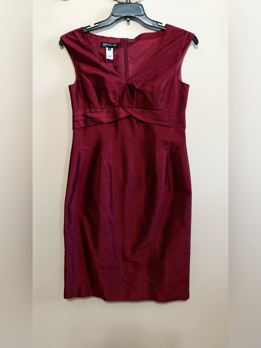 NWOT Jones New York Sleeveless Sheath Dress 100% Silk Sz 10